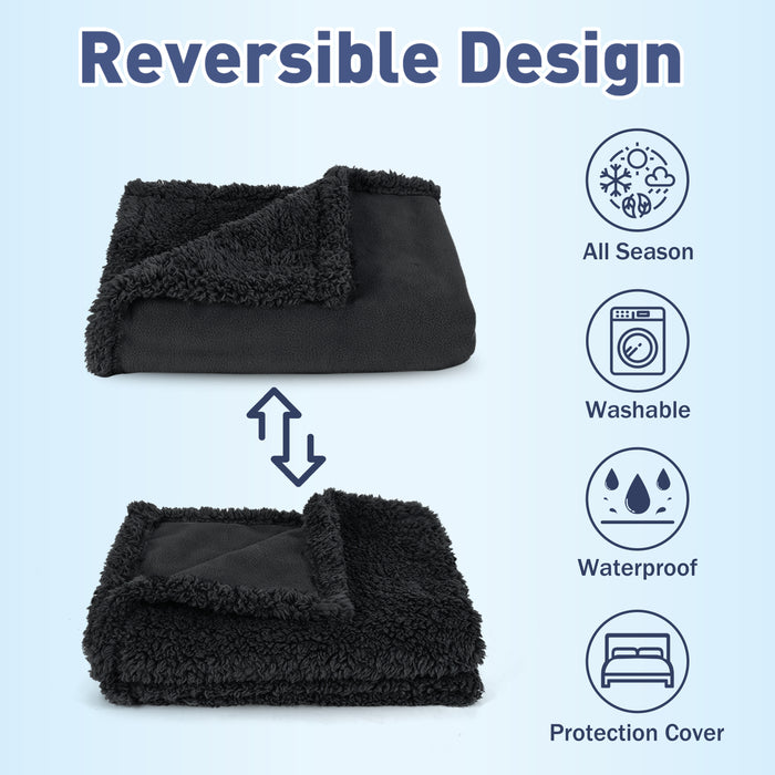 Reversible Polar Fleece Waterproof Blanket