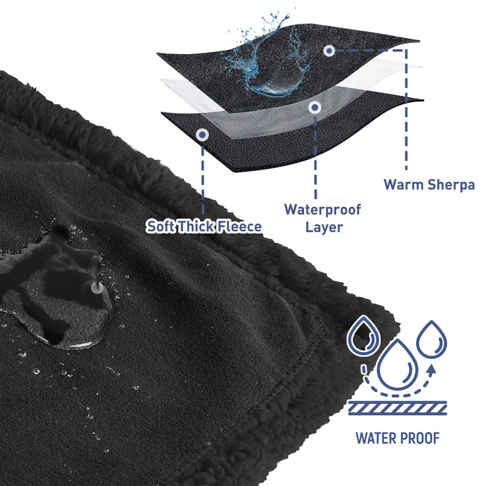 Reversible Polar Fleece Waterproof Blanket