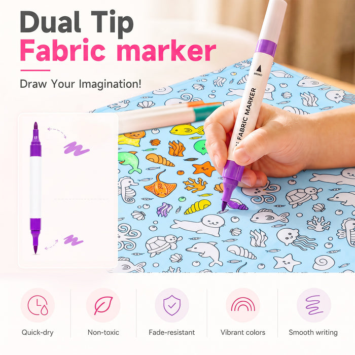 Catalonia DIY Coloring Blanket 15 Fabric Markers Personalized Sherpa Arts Crafts Gift