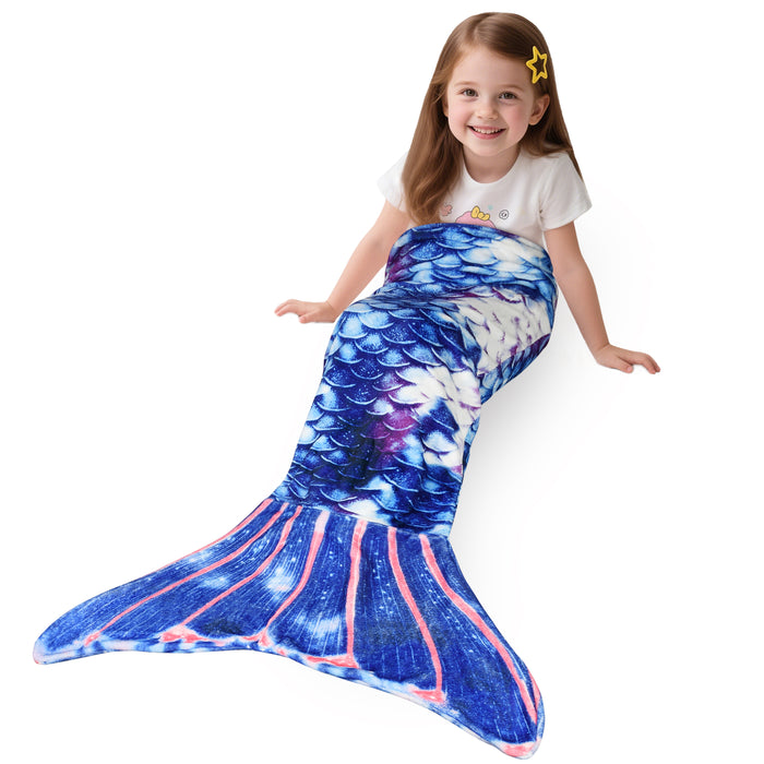Soft Knit Mermaid Tail Blanket for Kids