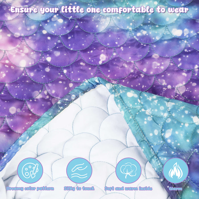 Kids All Season Knit Mermaid Tail Blanket