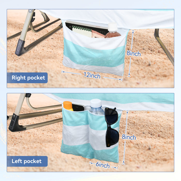Extra Large Sandproof Beach Blanket Set, Waterproof & Portable