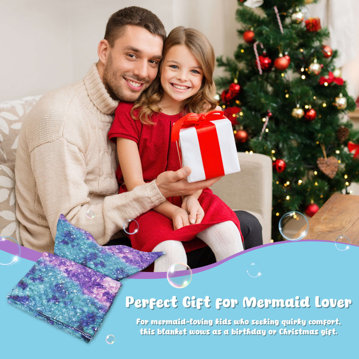 Kids All Season Knit Mermaid Tail Blanket