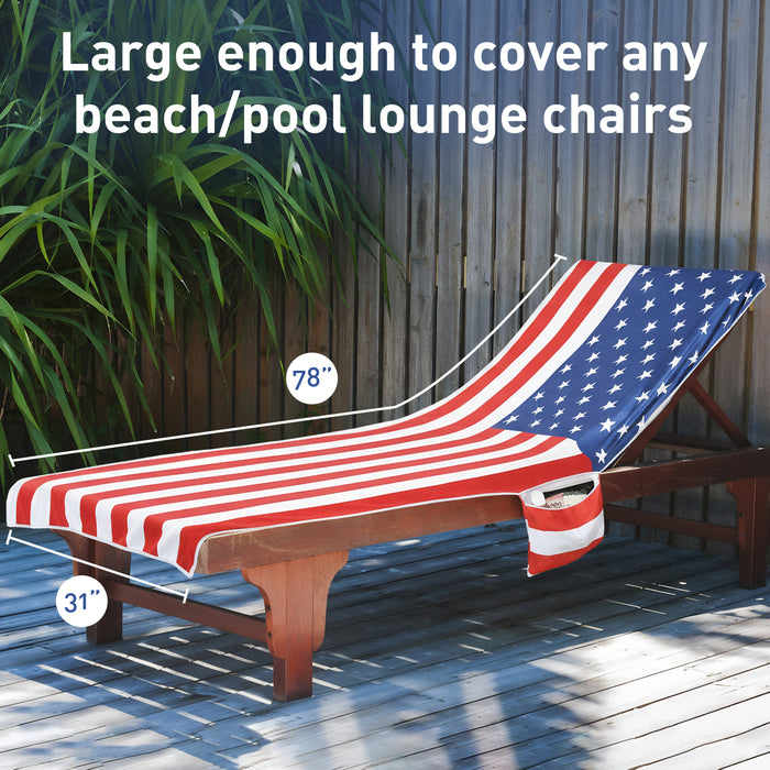 Beach Lounge Chair Towel Cover