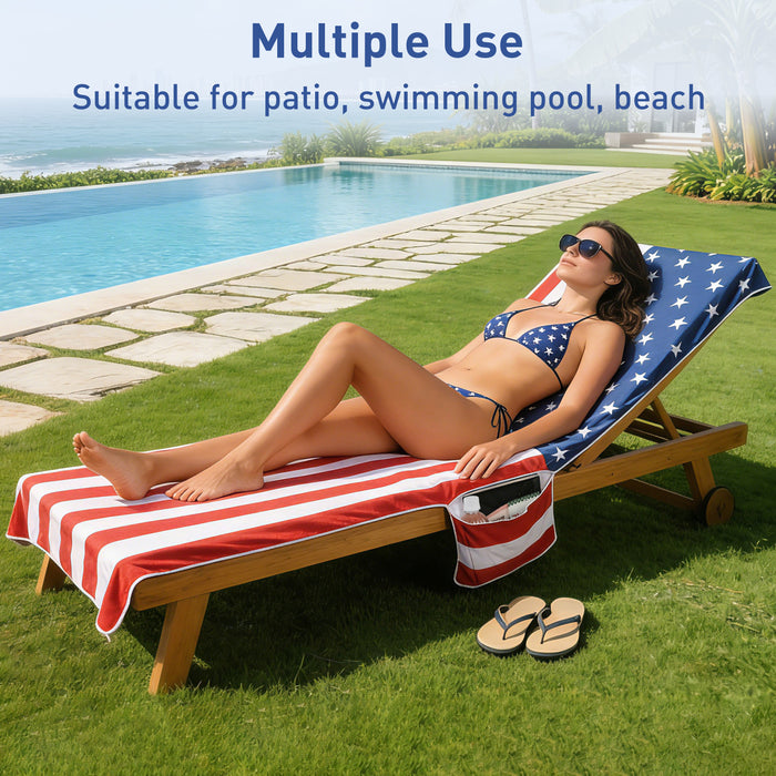 Beach Lounge Chair Towel Cover
