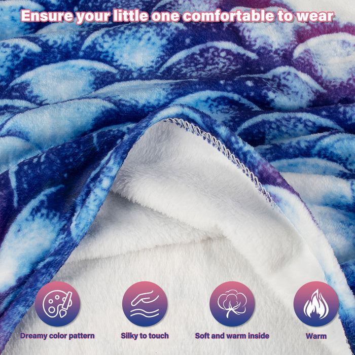 Soft Knit Mermaid Tail Blanket for Kids