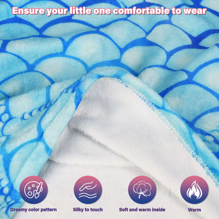 Flannel Mermaid Tail Blanket