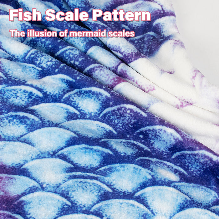 Soft Knit Mermaid Tail Blanket for Kids