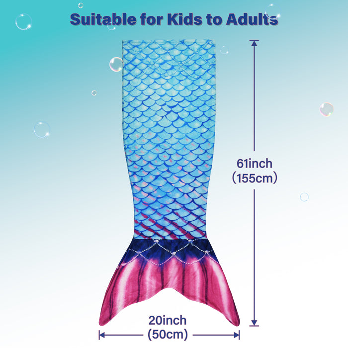 Hand-Knitted Mermaid Tail Blanket for Kids