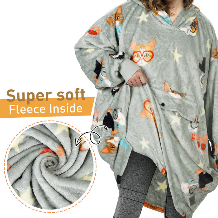 Animal Kingdom All Season Oversize Hoodie Blanket