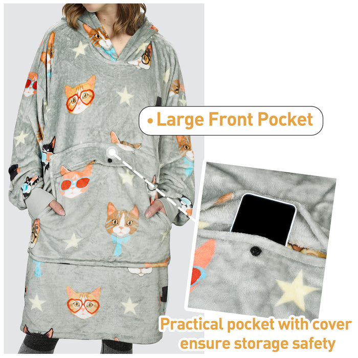 Animal Kingdom All Season Oversize Hoodie Blanket
