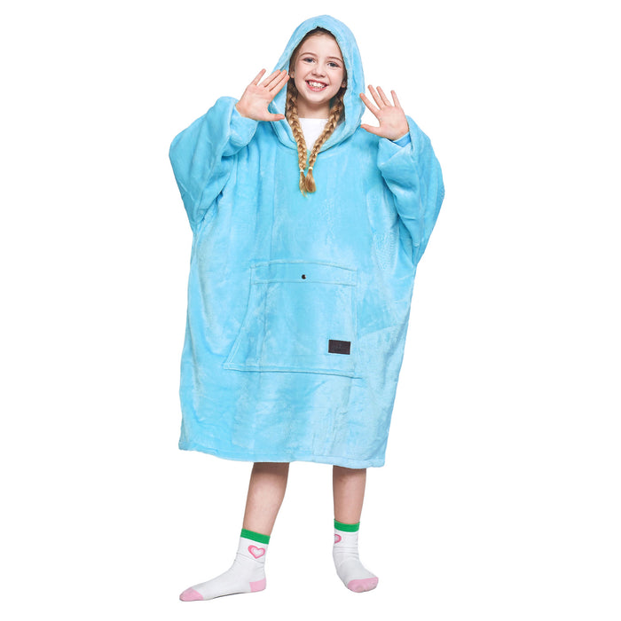 Kids All Season Fleece Oversized Hoodie Blanket