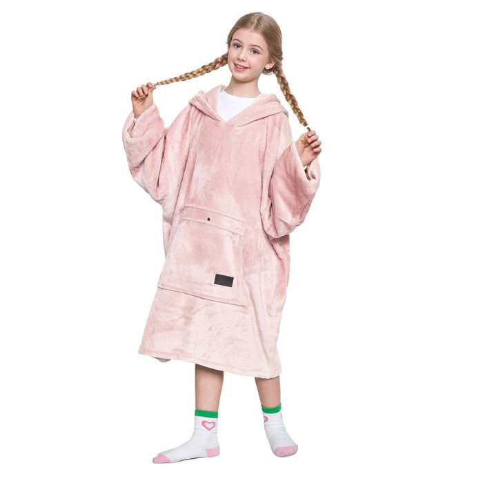 Kids All Season Fleece Oversized Hoodie Blanket