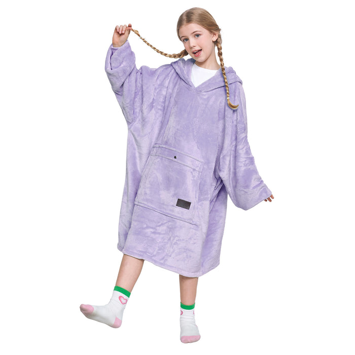 Kids All Season Fleece Oversized Hoodie Blanket