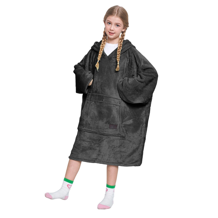 Kids All Season Fleece Oversized Hoodie Blanket