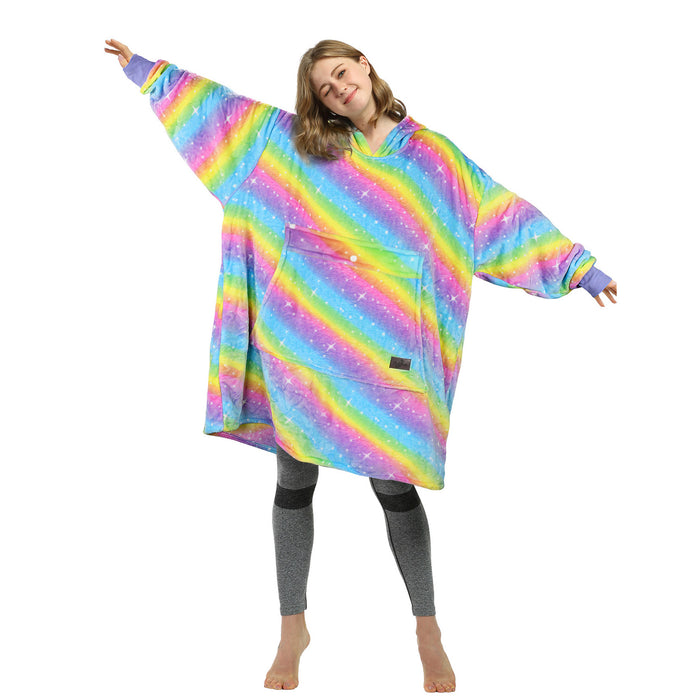 Funny Pattern All Season Oversize Hoodie Blanket