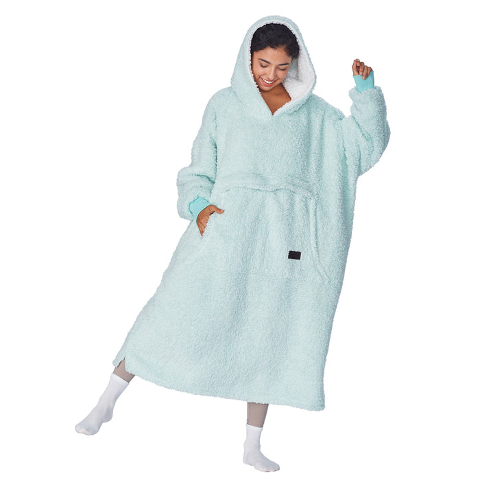 Extra Long Fluffy Sherpa Oversize Hoodie Blanket