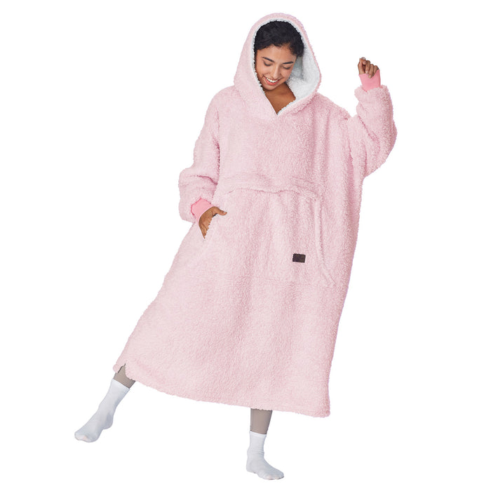 Extra Long Fluffy Sherpa Oversize Hoodie Blanket