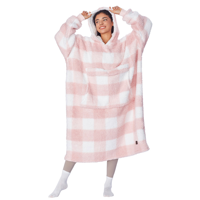 Extra Long Fluffy Sherpa Oversize Hoodie Blanket
