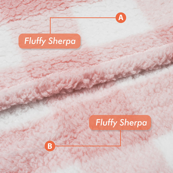 Extra Long Fluffy Sherpa Oversize Hoodie Blanket