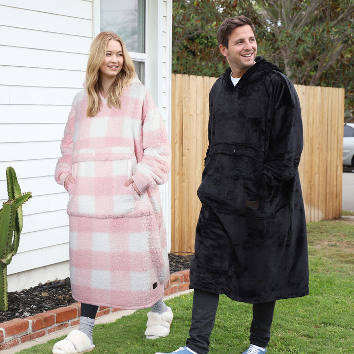 Extra Long Fluffy Sherpa Oversize Hoodie Blanket
