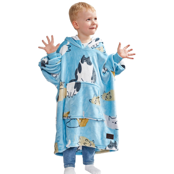 Kid Animal Kingdom All Season Hoodie Blanket