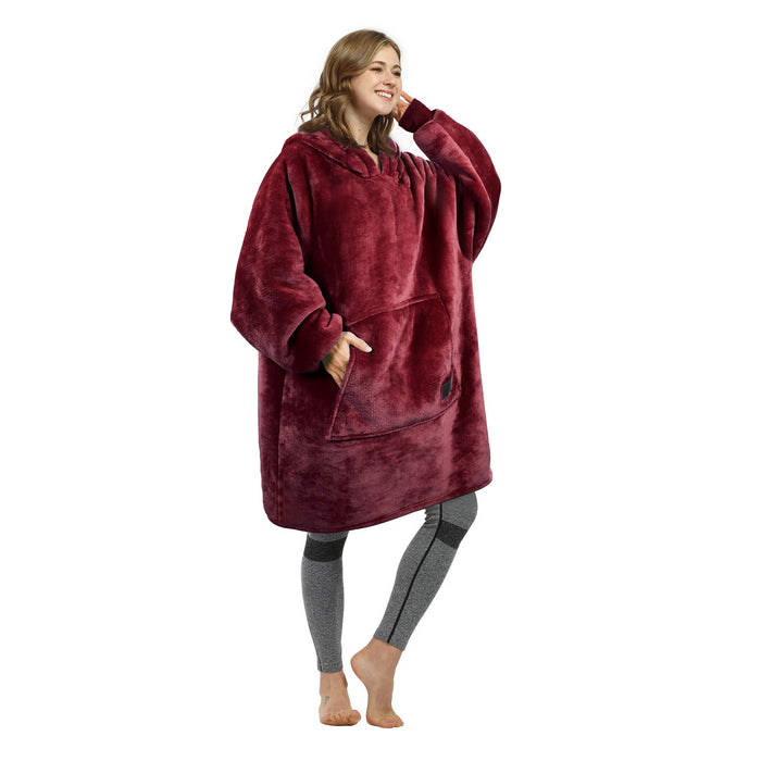 Classic Sherpa Oversize Hoodie Blanket — Catalonia Fashion