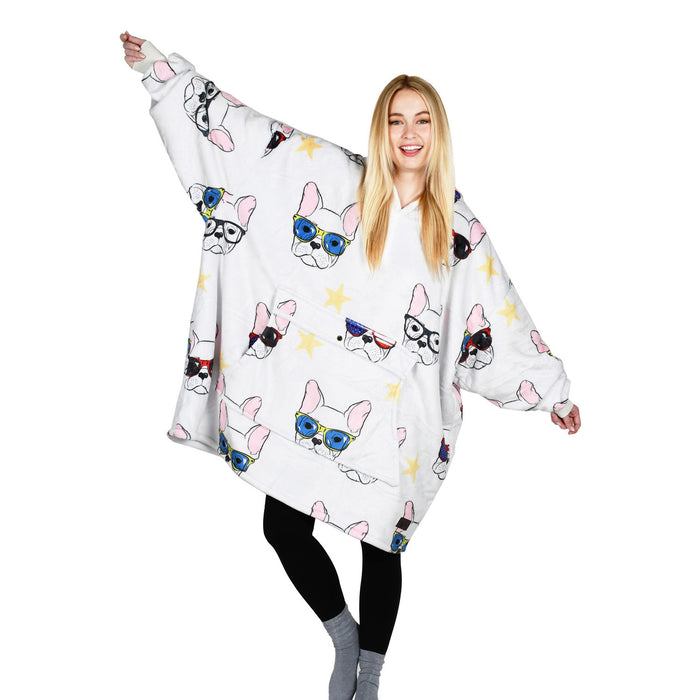 Animal Kingdom Sherpa Oversize Hoodie Blanket