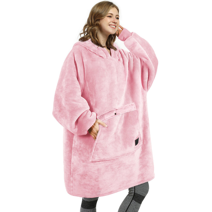 Classic Sherpa Fleece Oversized Hoodie Blanket Catalonia Fashion