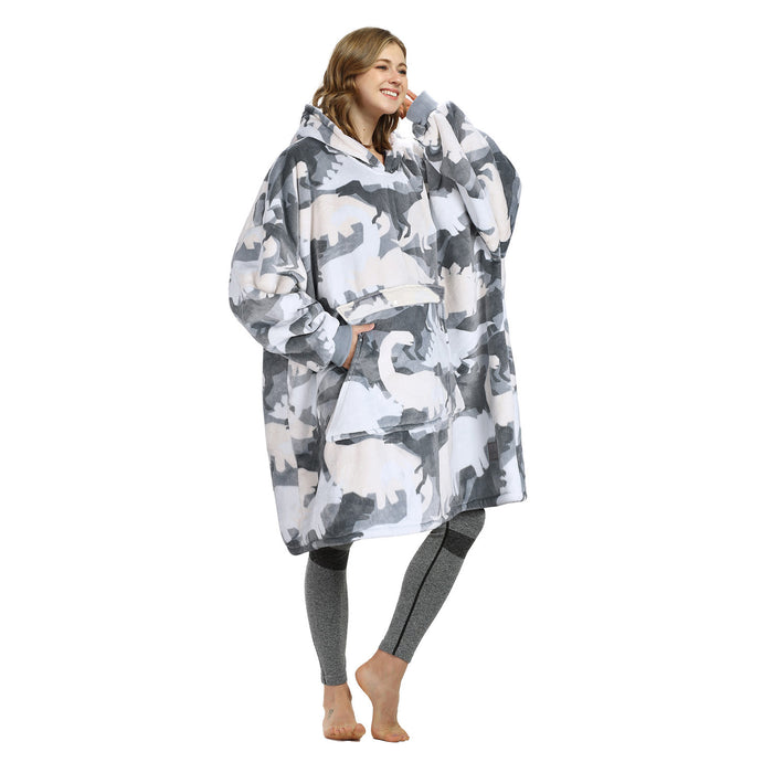 Animal Kingdom Sherpa Oversize Hoodie Blanket