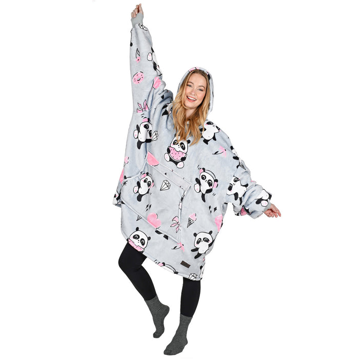 Animal Kingdom Sherpa Oversize Hoodie Blanket