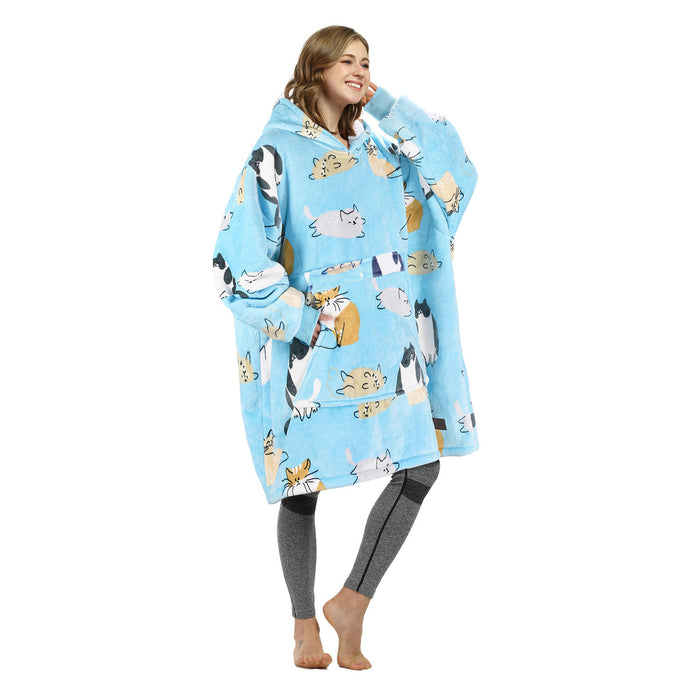 Animal Kingdom Sherpa Oversize Hoodie Blanket