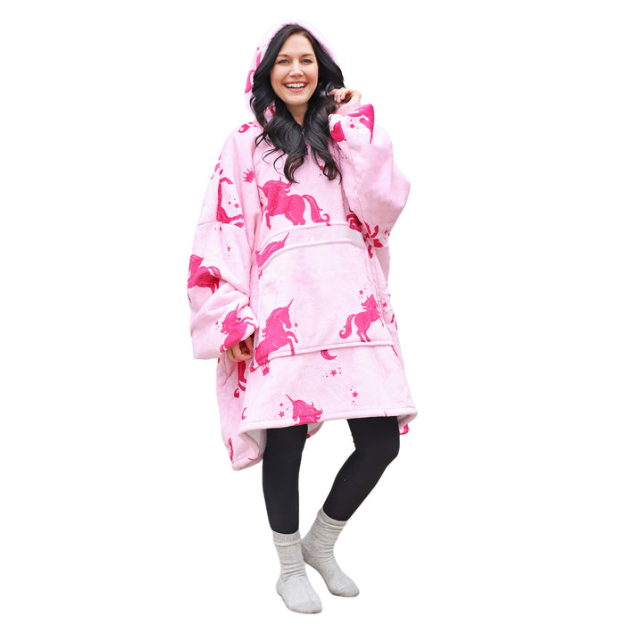 Animal Kingdom Sherpa Oversize Hoodie Blanket