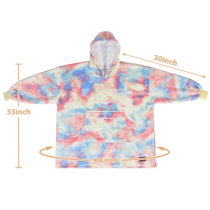 Kid Playful Patterns Sherpa Oversize Hoodie Blanket