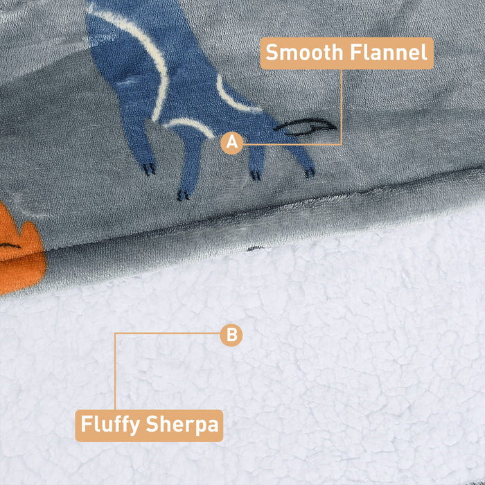 Kid Animal Kingdom Sherpa Oversize Hoodie Blanket