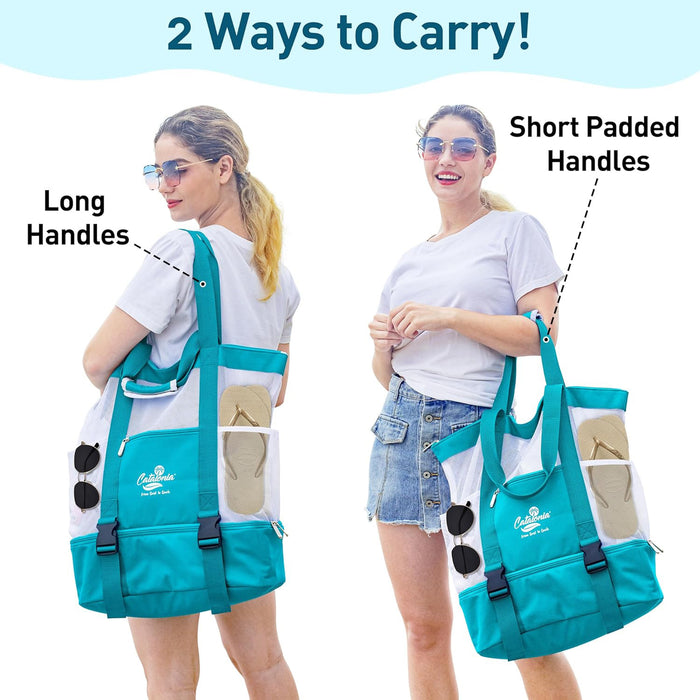 Large Beach Tote Bag with Cooler