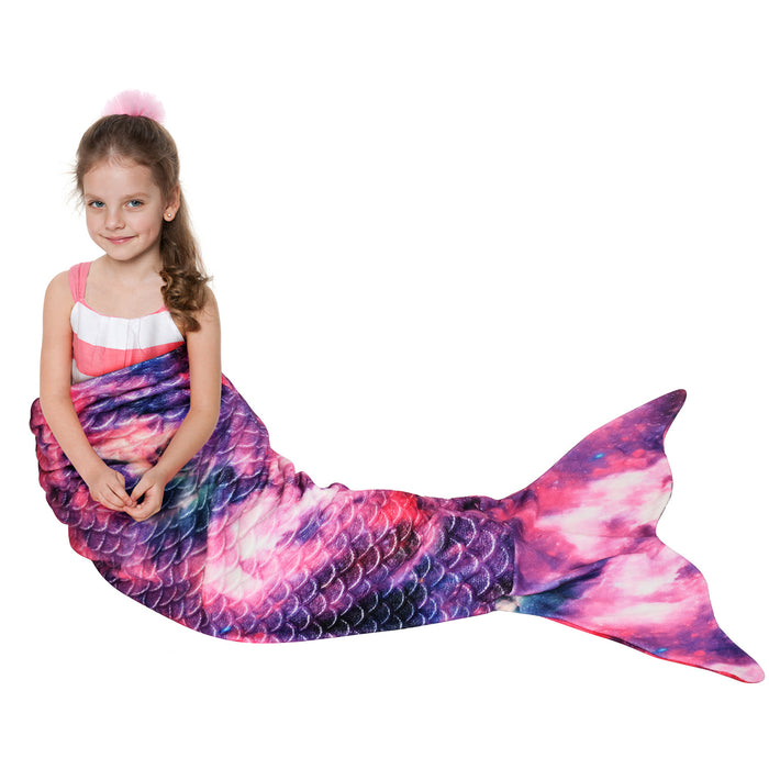 Flannel Mermaid Tail Blanket