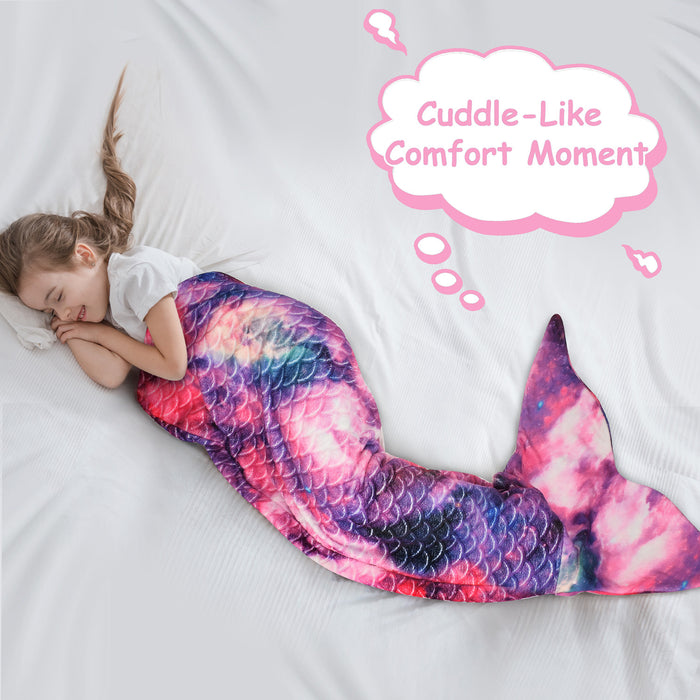 Flannel Mermaid Tail Blanket