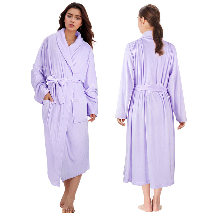 Soft Fleece Women Lightweight Bathrobe