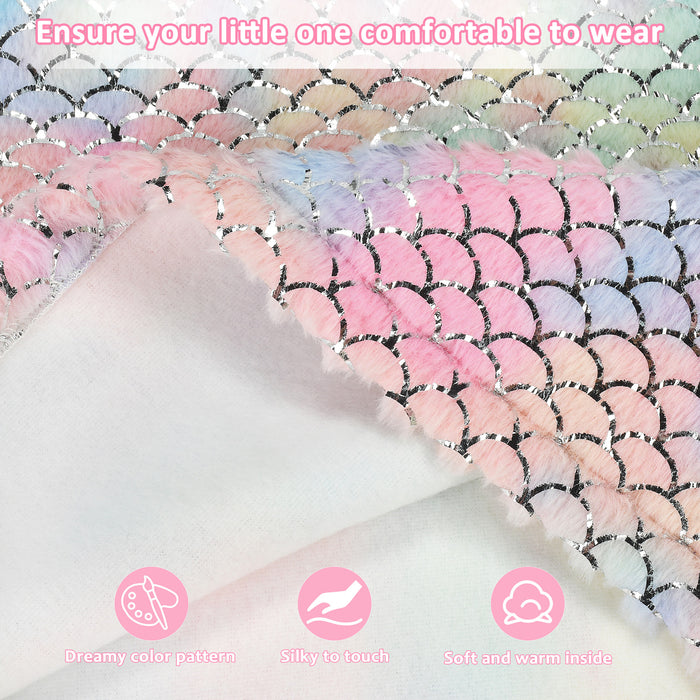 Glittering Cartoon Candy Mermaid Tail Blanket