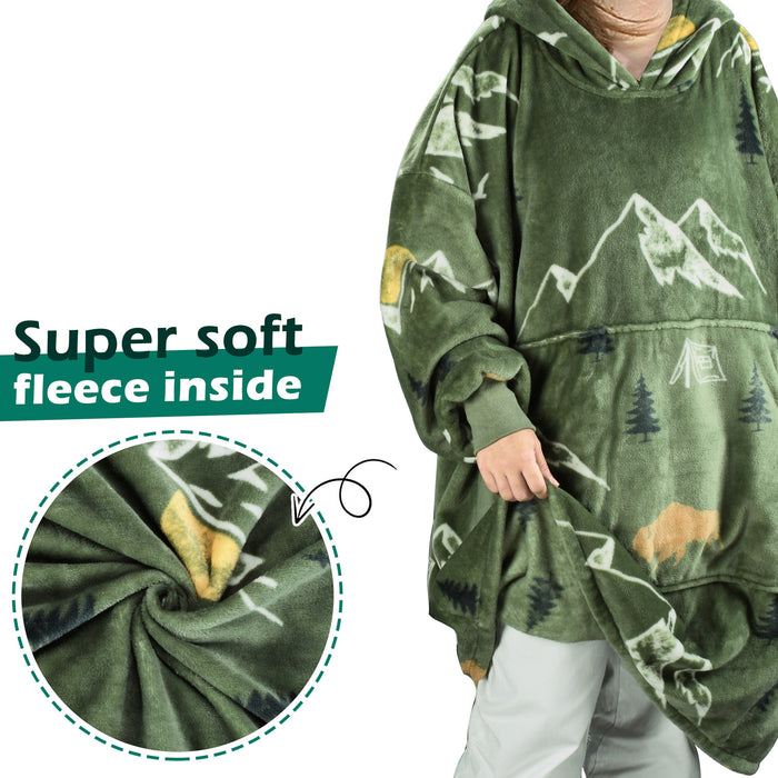 Christmas Spirit Sherpa Oversize Hoodie Blanket — Catalonia Fashion