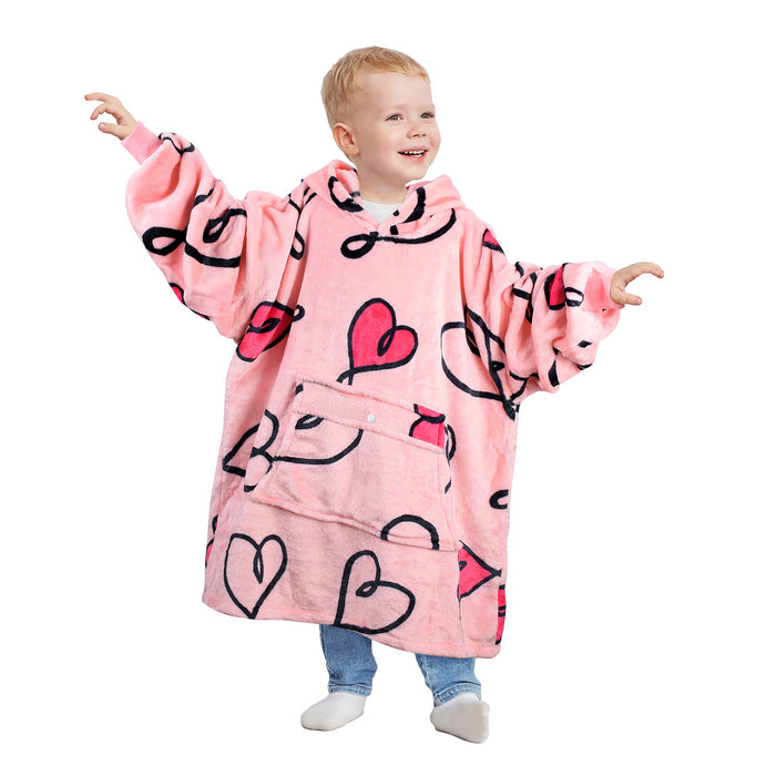 Children All Season Fleece Oversized Hoodie Blanket