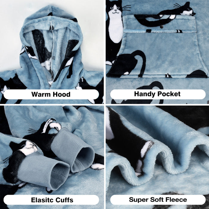 Children All Season Fleece Oversized Hoodie Blanket