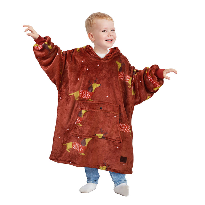 Children All Season Fleece Oversized Hoodie Blanket