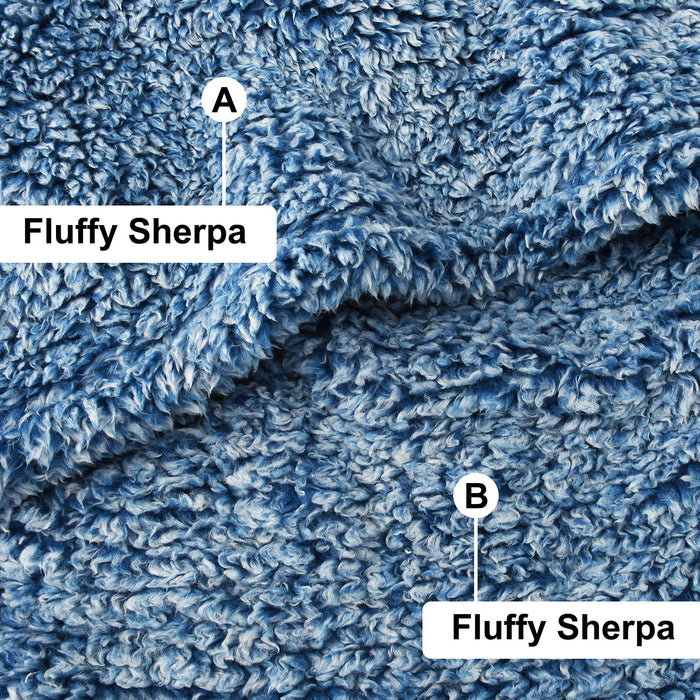 Snow Fluffy Berber Fleece Oversize Hoodie Blanket