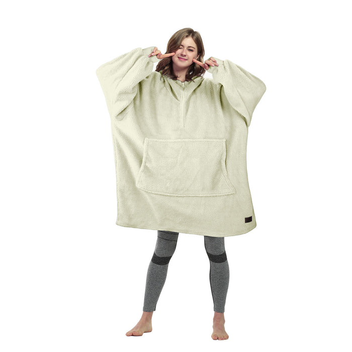 Catalonia Oversized Wearable Blanket Hoodie Sweatshirt, Reversible