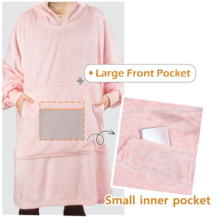 Pink Ash All Season Oversize Hoodie Blanket