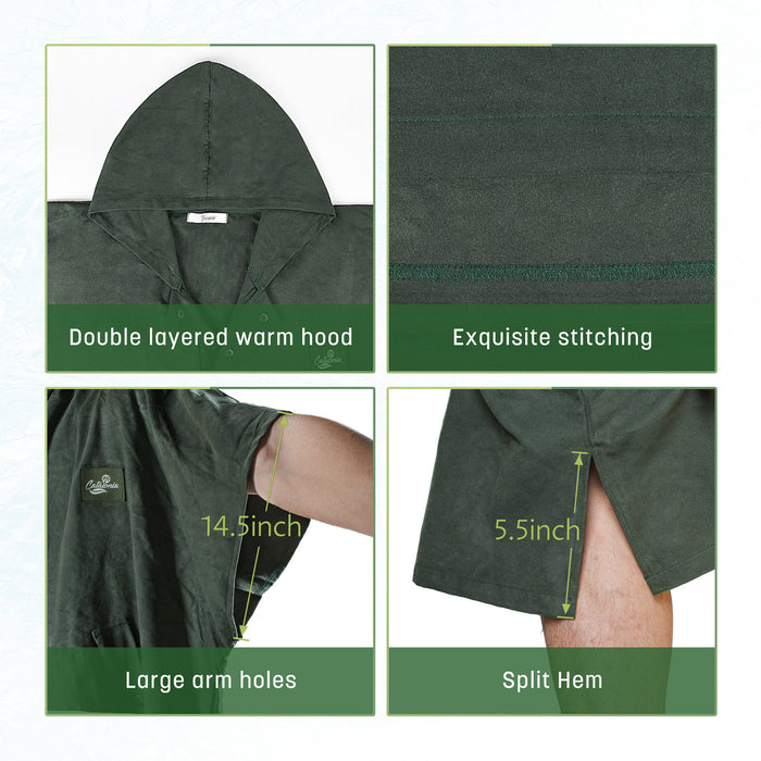 Microfiber Quick Dry Surf Poncho Towel Robe