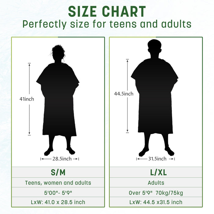 Microfiber Quick Dry Surf Poncho Towel Robe