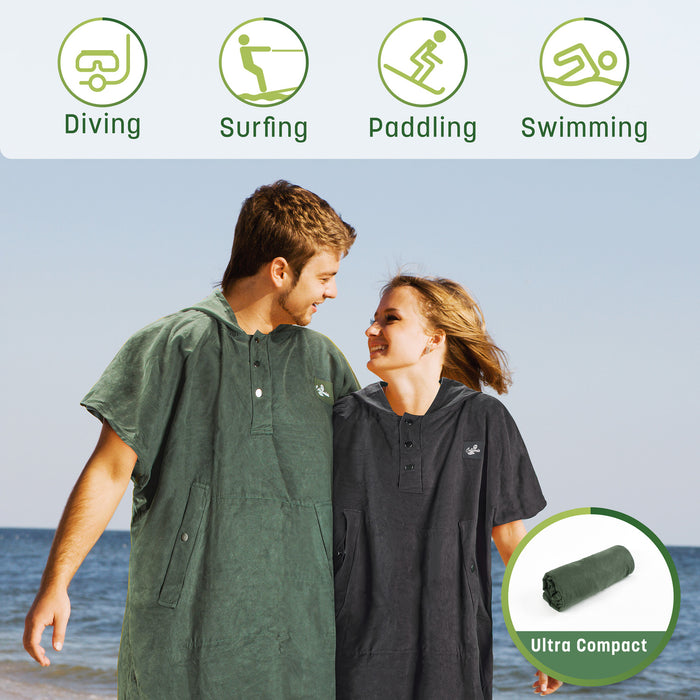 Microfiber Quick Dry Surf Poncho Towel Robe